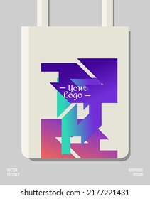 Creative geometry packaging print design, applied for pattern craft like tote bag and shopping bags, home industry gift bag production.