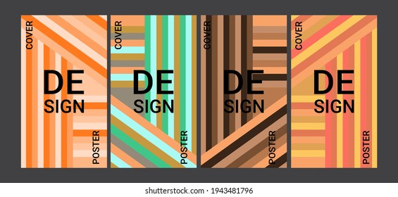 póster de geometría creativa y plantilla de diseño de portada para banner, libro, revista, promoción de ventas y publicación en medios sociales