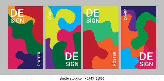 póster de geometría creativa y plantilla de diseño de portada para banner, libro, revista, promoción de ventas y publicación en medios sociales