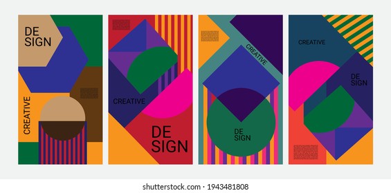 creative geometry poster and cover design template for banner, book, magazine, sales promotion and social media post