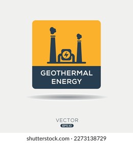 Creative (Geothermal energy) Icon, Vector sign.