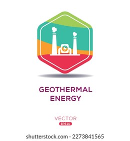 Icono creativo (energía geotérmica), signo vector.