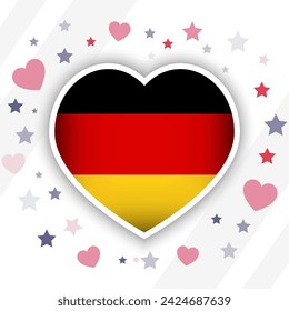 Creative Germany Flag Heart Icon