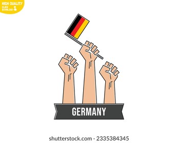 Creative Germany | Raised Fist | Flag Illustration Design