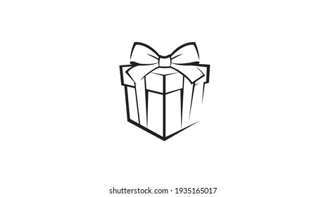 Creative Gift Box Abstract Logo Symbol Vector