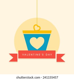 Creative gift box with heart shape for Happy Valentine's Day celebrations.