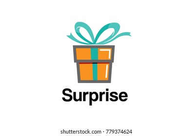 Creative Gift Box Symbol Design Logo Symbol Vector Illustration