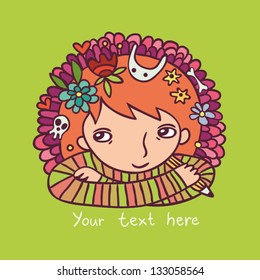 creative girl card