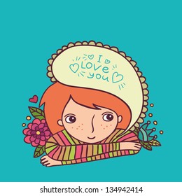 Creative girl card
