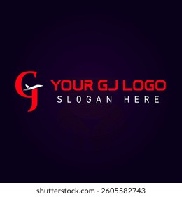 Creative GJ Logo for Business, Bold GJ Monogram for Branding, Stylish GJ Typography Logo