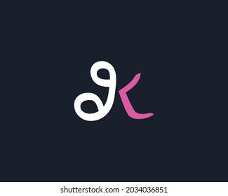 Design-Vorlage für kreatives GK-Letter-Logo, Vektorgrafik