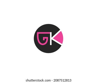 Creative GK Letter Logo Template Vector Design