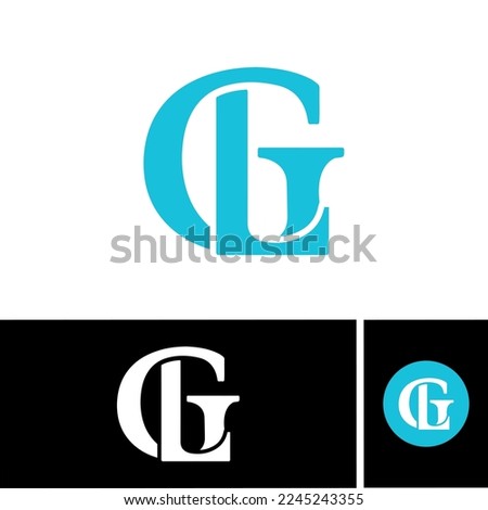 creative GL logo and GLZ letter logo, Multiple triple letter logo design. LG, GL,L, G Abstract Letters Logo Monogram. Stock fotó © 