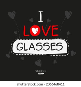 Creative Glasses lettering, Can be used for stickers and tags, T-shirts, invitations, vector illustration.
