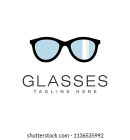 creative glasses logo design template
