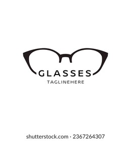 creative glasses logo design template