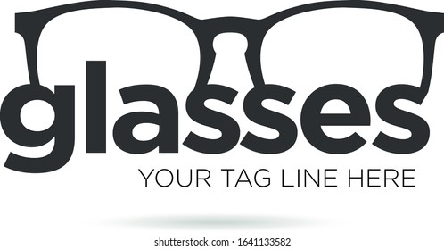 creative glasses vector logo design