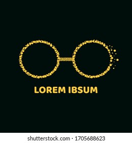 creative Glasses yellow icon for logo design