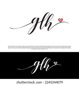 creative GLH logo and GL letter logo, Multiple triple letter logo design. LG, GL,L, G Abstract Letters Logo Monogram