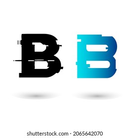 Diseño de letra brillante B creativa