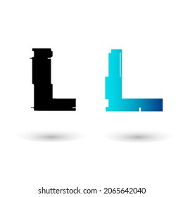 Creative Glitch Letter L Design