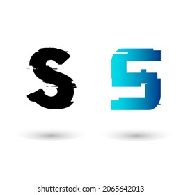 Diseño de letra S creativa de brillo