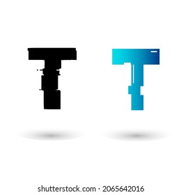 Creative Glitch Letter T Design