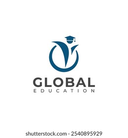 Creative Global education logo design 