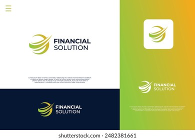 Creative global financial solution logo design