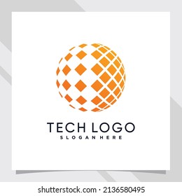 Creative global logo design technology for business company or personal with unique concept