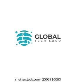 Diseño creativo del logotipo de la tecnología global
