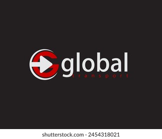 creative global transport initials g logo design template