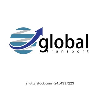 creative global transport logo design template