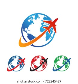 Creative Global Travel Logo Template