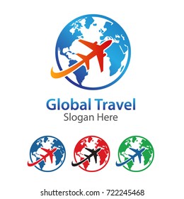 Creative Global Travel Logo Template