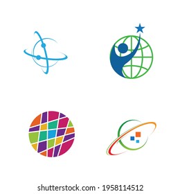 creative global vector logo set illustration design template