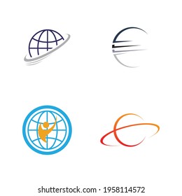 creative global vector logo set illustration design template