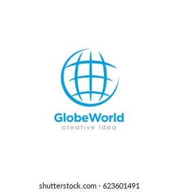 Creative Globe Concept Logo Design Template