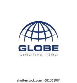 Creative Globe Concept Logo Design Template