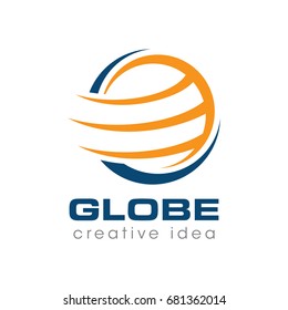 Creative Globe Concept Logo Design Template