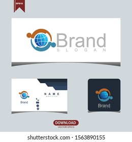 Creative globe concept logo icon vector design