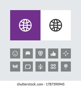Icono de Globo Creativo con Iconos Bonos.