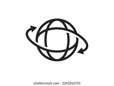 creative globe logo design vector illustration