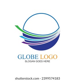 Plantilla de diseño de logotipo de Globe creativo e ilustración de icono