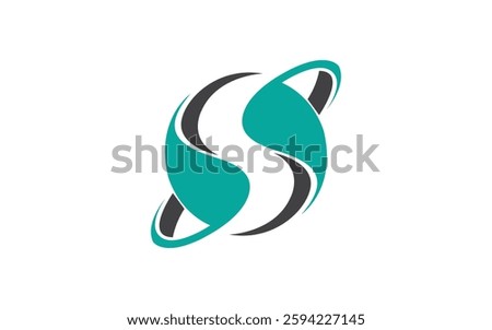 Creative Globe Logo and Icon illustration design template Letter s technology logo design concept template vector