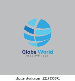 creative globe logo icon template