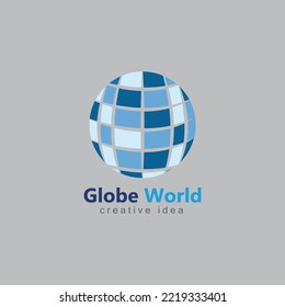 creative globe logo icon template