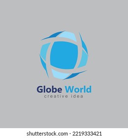 creative globe logo icon template