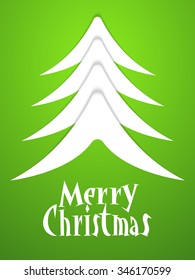 Creative glossy Xmas Tree decorated Flyer, Banner or Pamphlet design for Merry Christmas celebration.