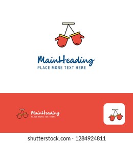 Creative Gloves Logo Design. Flat color Logo place for Tagline. Vector Illustration